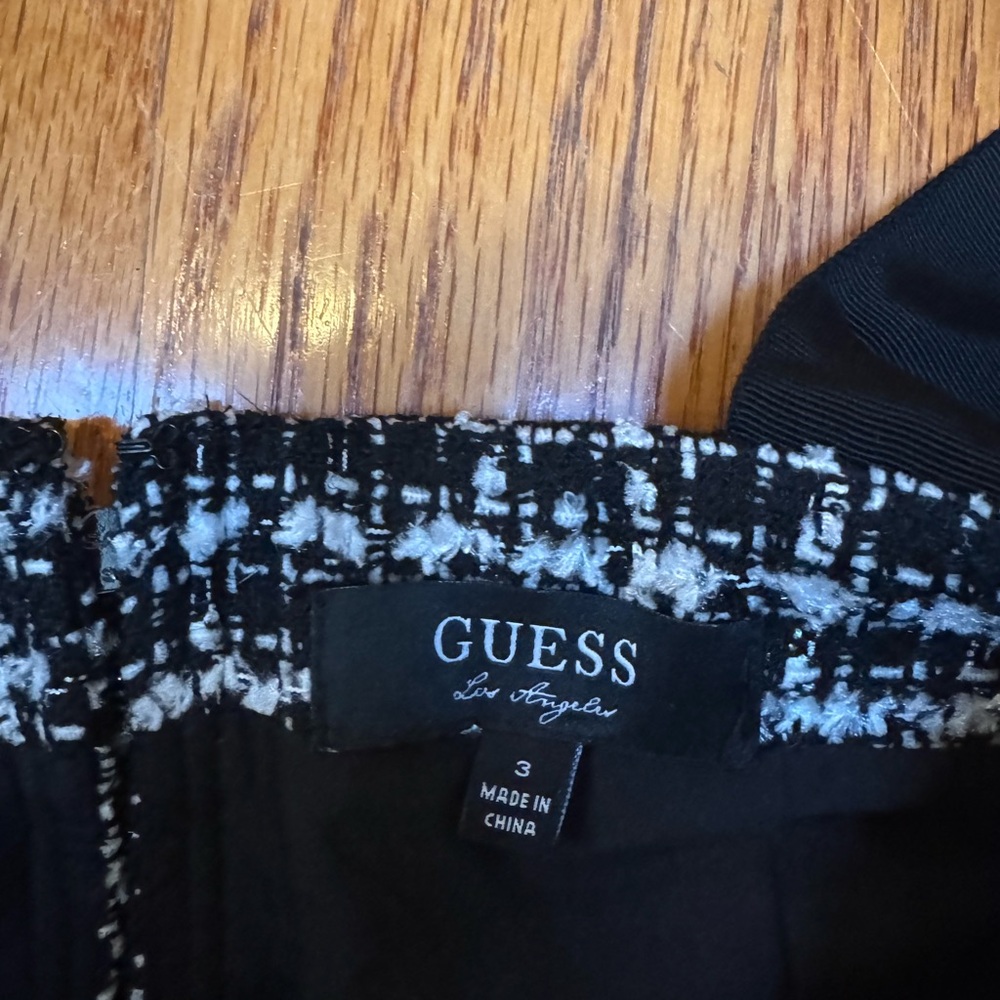 ⭐️Women's GUESS JEANS Black Nylon Strap Above Knee, Mini 1 Piece Dress - Picture 5 of 6